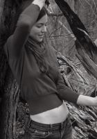 Josie in an outdoors black and white set, Josie (jos015) ATK Archives: Josie (Josie in an outdoors black and white set)