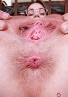 ATK Petites: Juniper Ren (Juniper Ren Short Skirt and Glasses Pussy Spreading)