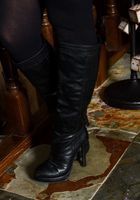 ATK Premium: Tawny Tyler (Tawny Tyler in hot black leather lingerie and thigh-highs.)